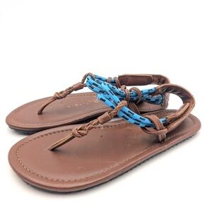 Free People Island Hopping Wrap Sandals Women's Brown Size US7 EU37.5